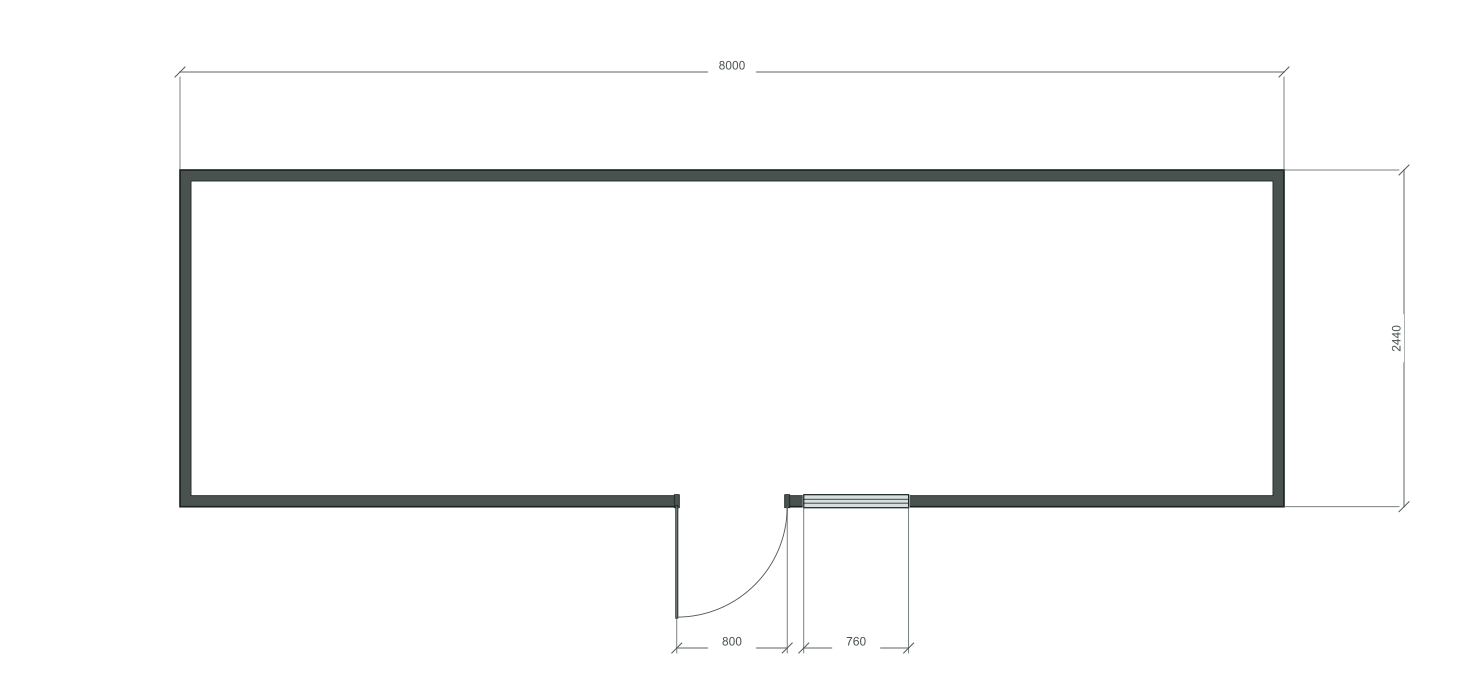 long_center: входная дверь + 1 окна 760×2180; same; центры 4900 мм; 40 ft HC, 8000×2440×2900 мм