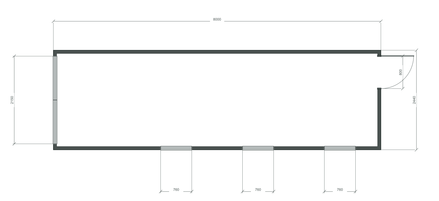 end_edge: входная дверь + панорамное окно 2150×2220 + 3 окна 760×2180; 40 ft HC, 8000×2440×2900 мм