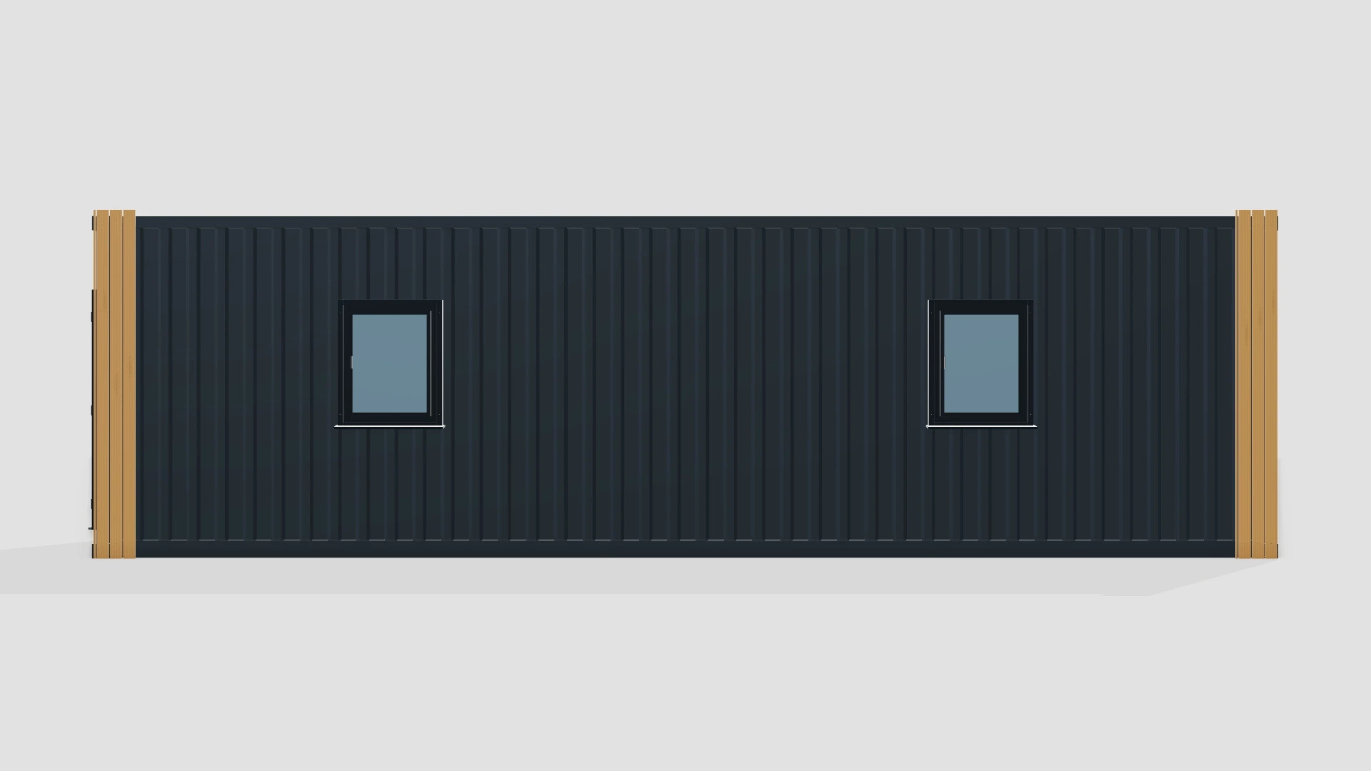3D: прямой вид длинной стороны с наибольшим числом элементов