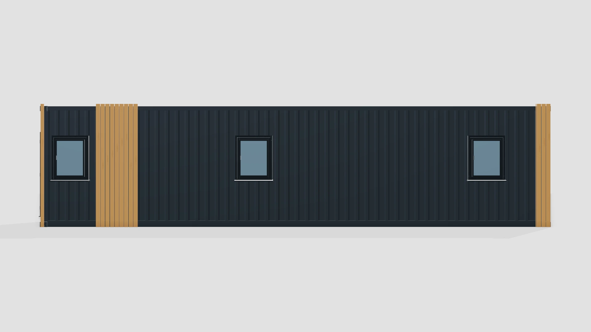 3D: прямой вид длинной стороны с наибольшим числом элементов