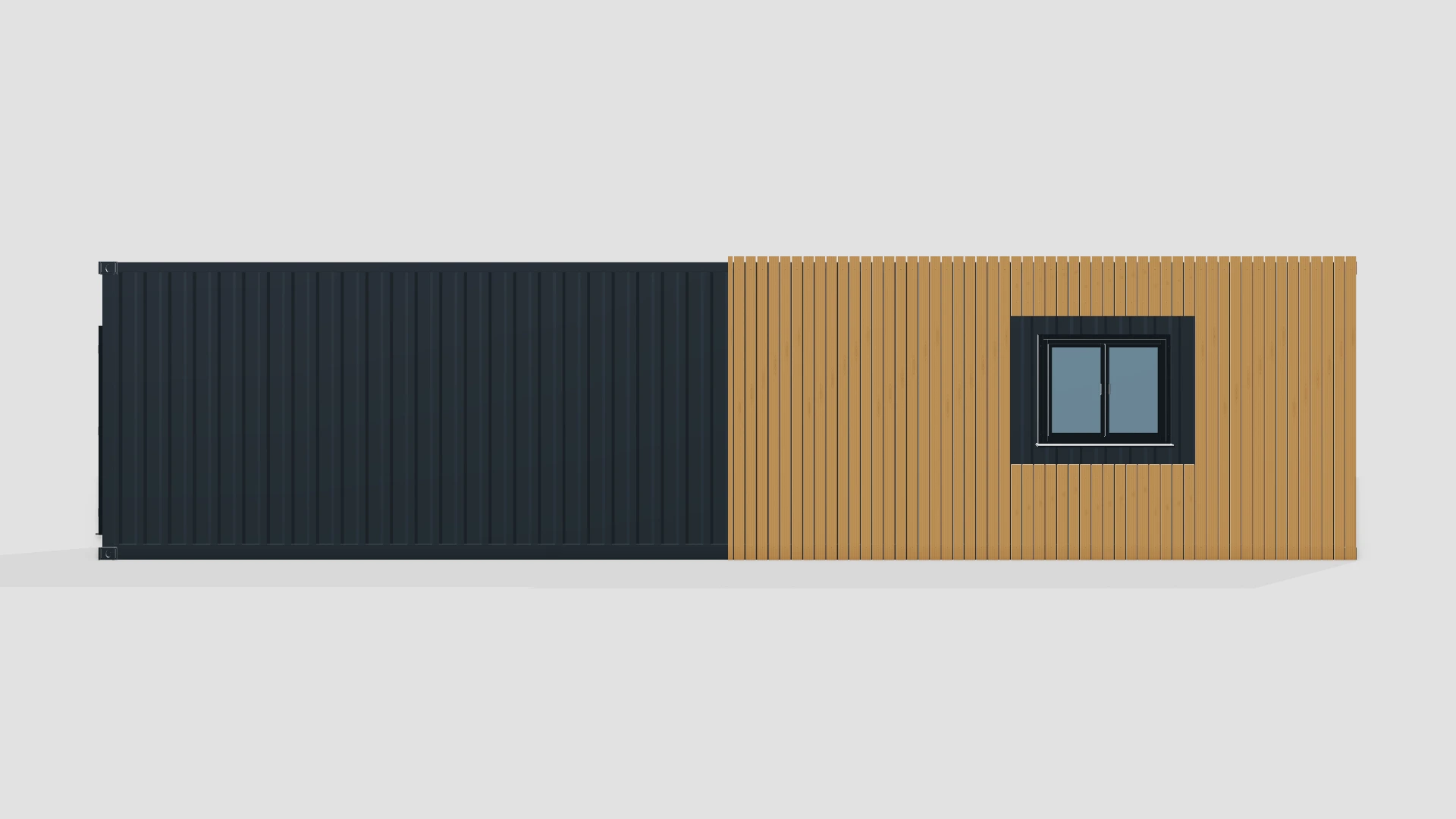 3D: прямой вид длинной стороны с наибольшим числом элементов
